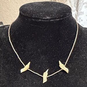 Chic Cream Bird Necklace